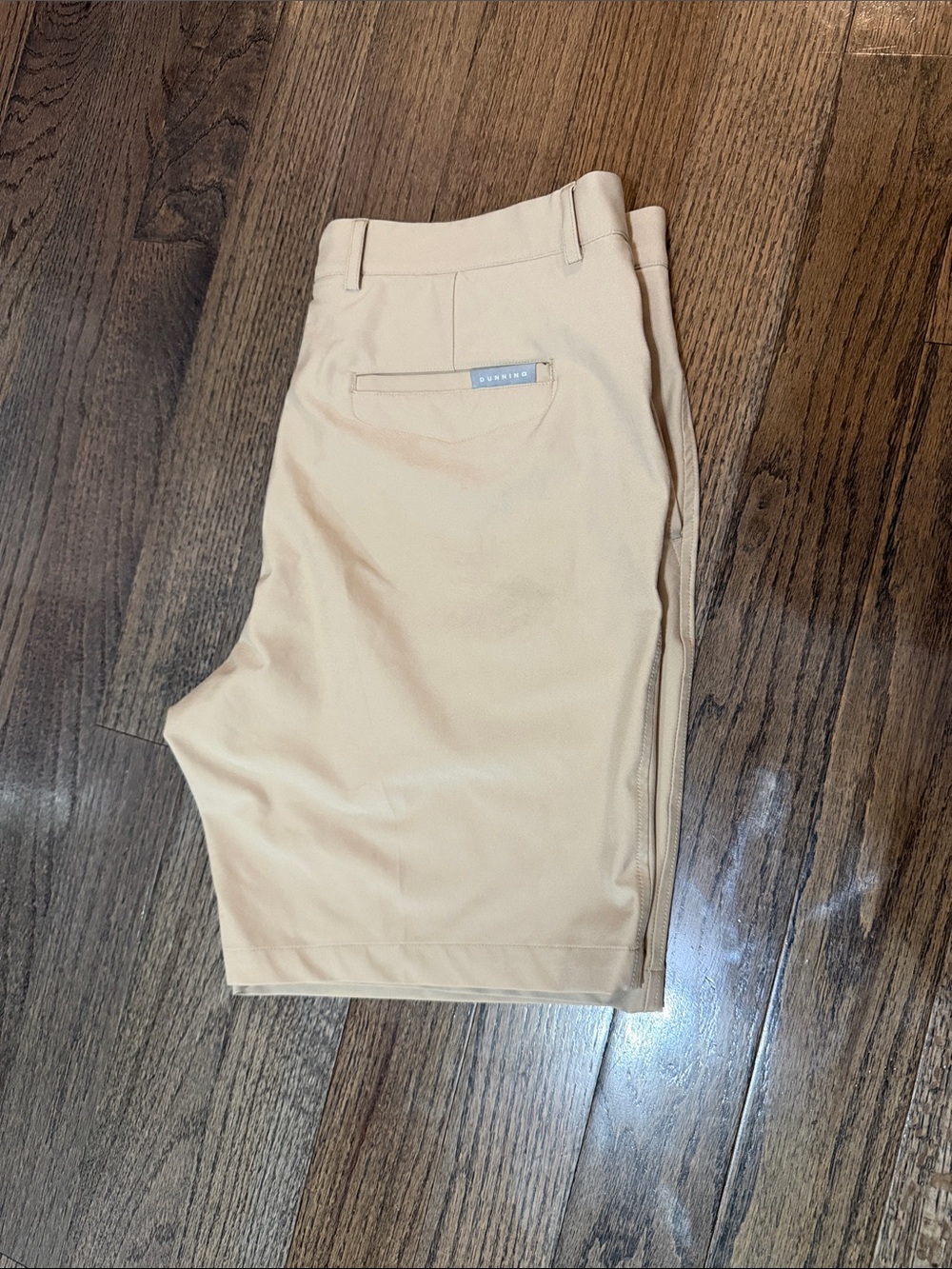 Dunning Golf Shorts Mens 36 Khaki Player Fit Woven Performance Stretch Quick Dry